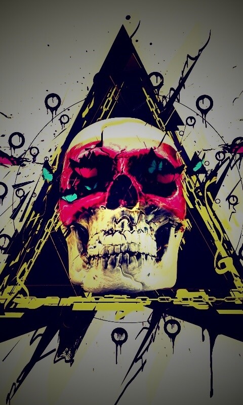 Гламурный череп обои