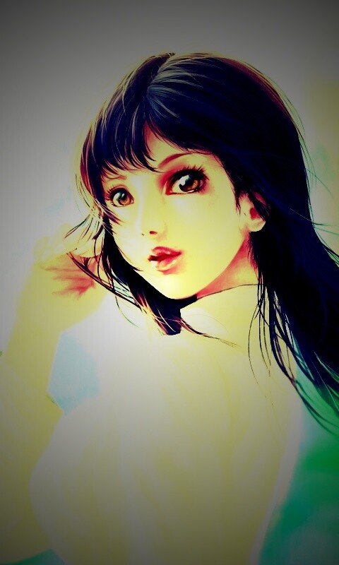 Девушка вполоборота обои