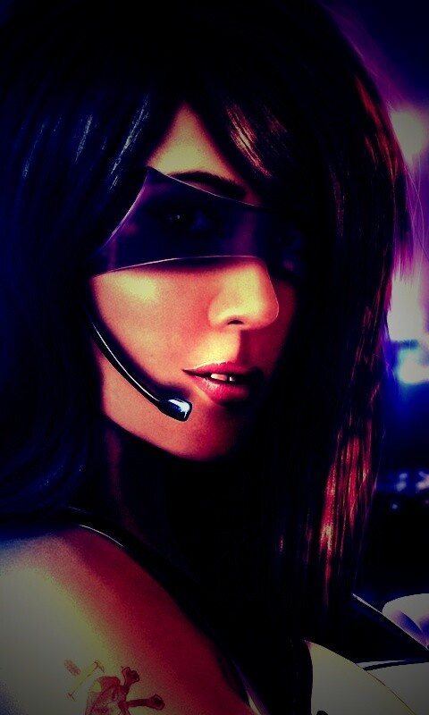 Девушка из будущего с пистолетом обои