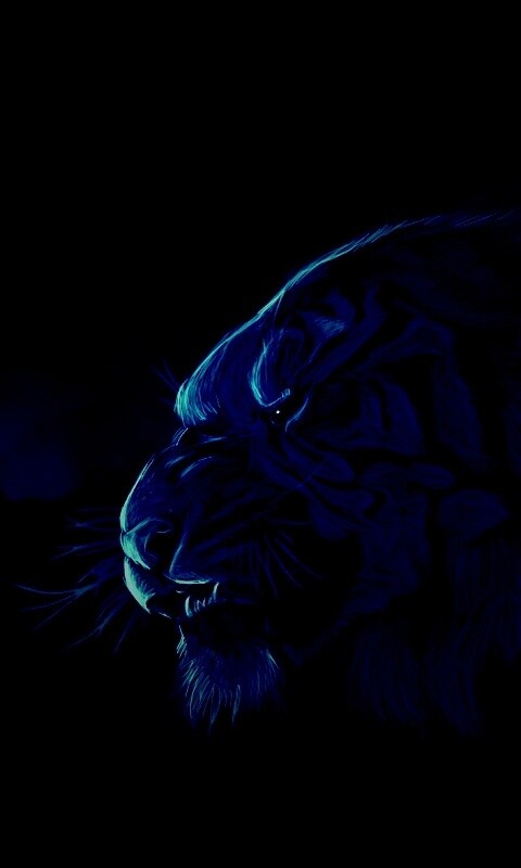 Рисунок грозного тигра обои