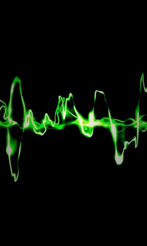 Зеленая пульсирующая волна обои