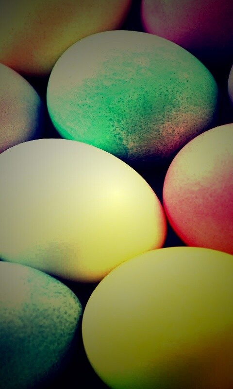 Яркие пасхальные яйца обои