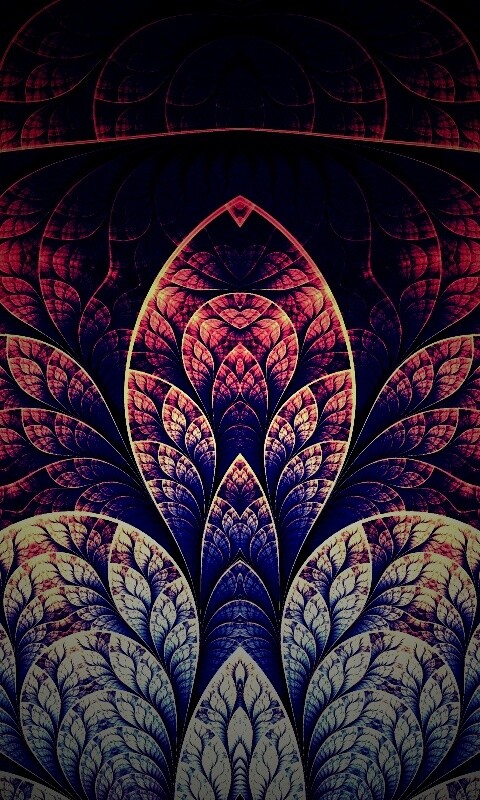 Фрактальные листья обои