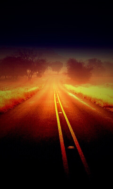 Туманная дорога обои