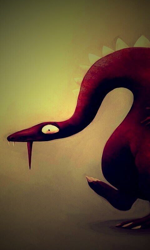 Рисованый динозавр обои