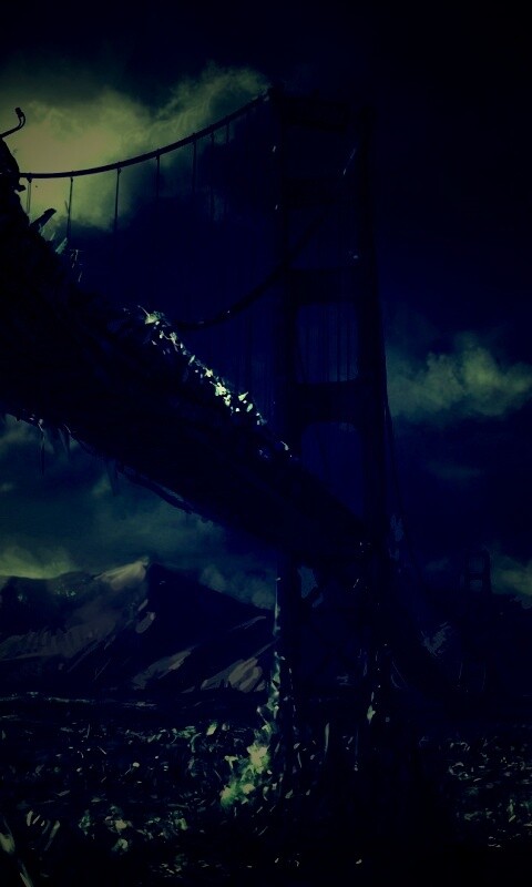 Постапокалиптические Золотые Ворота обои