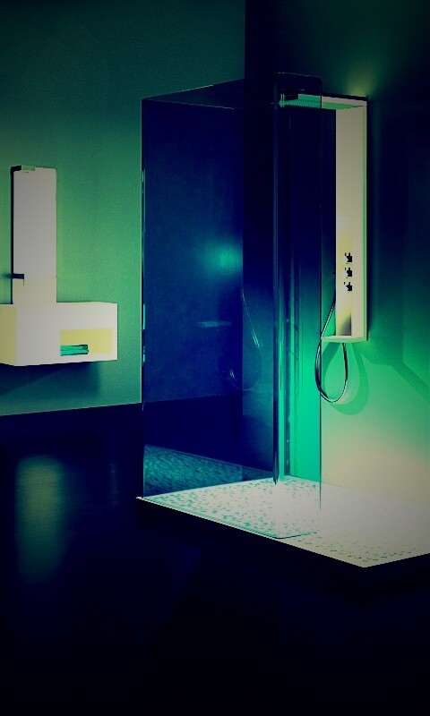 Ванная комната в стиле hi tech обои