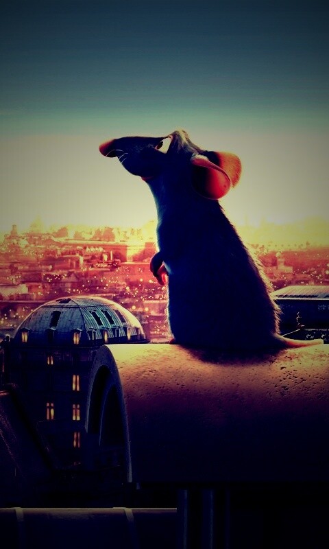 Рататуй на фоне Парижа обои