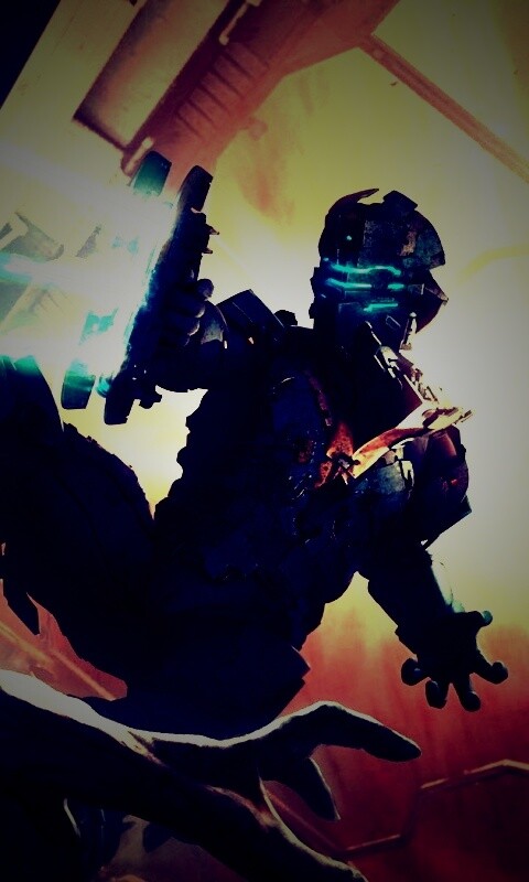 Айзек Кларк стреляет в монстра обои