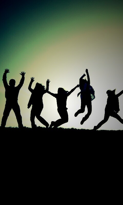 Силуэты людей обои