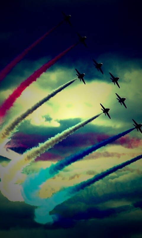 Радужная авиация обои