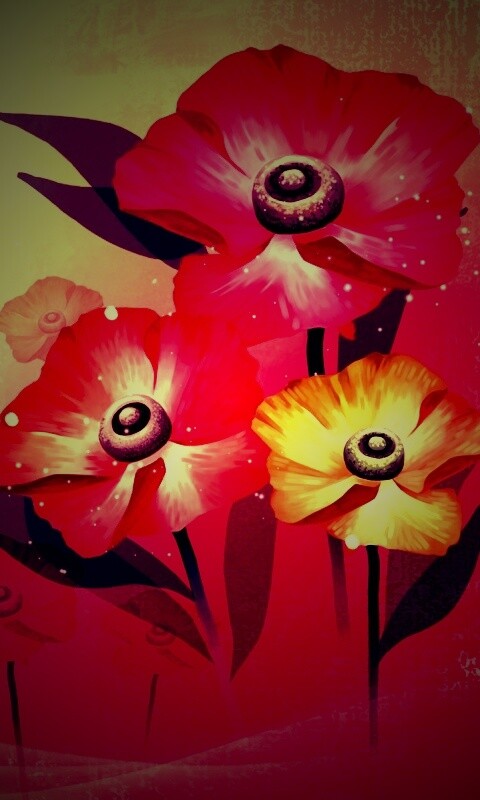 Цветочный арт обои