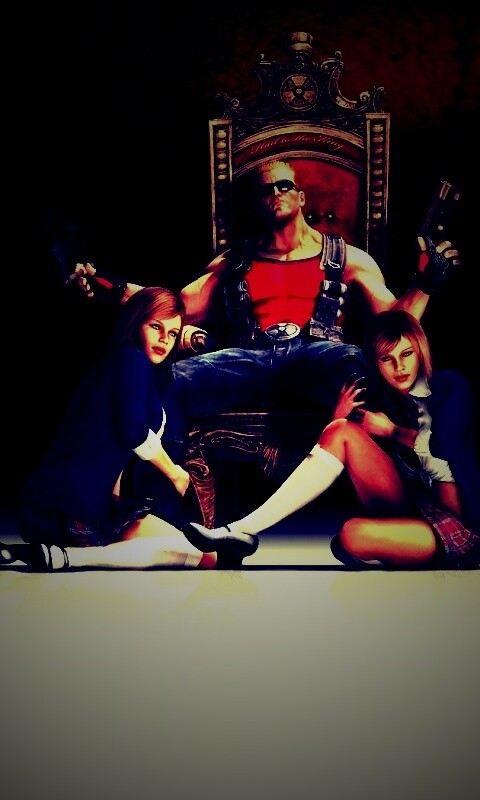 Duke Nukem на троне обои