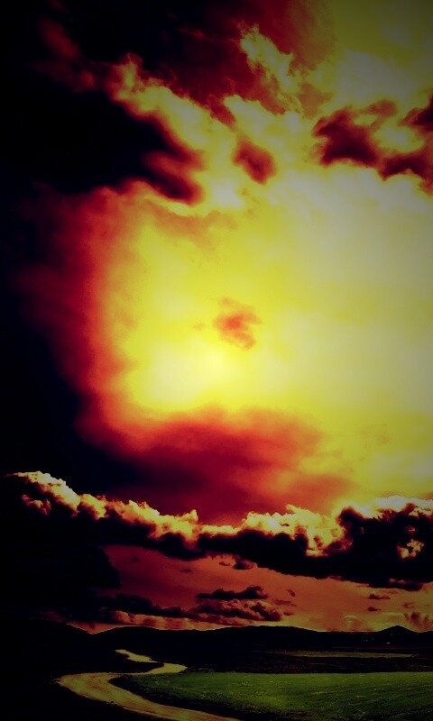 Золотое небо обои