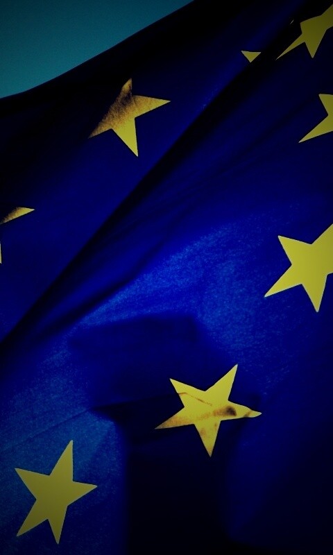 Синий флаг Евросоюза (европейского союза) обои