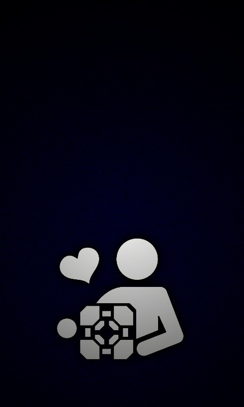 Ты и твой companion cube обои