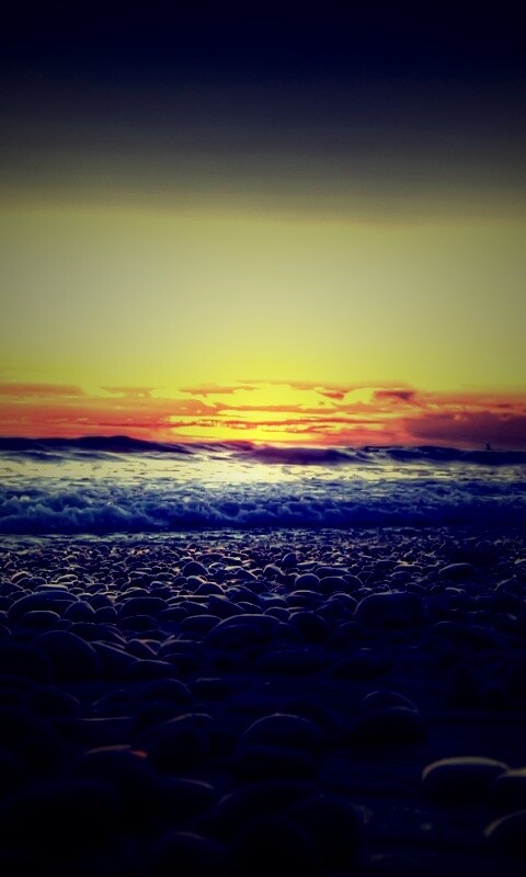 Каменистый пляж обои