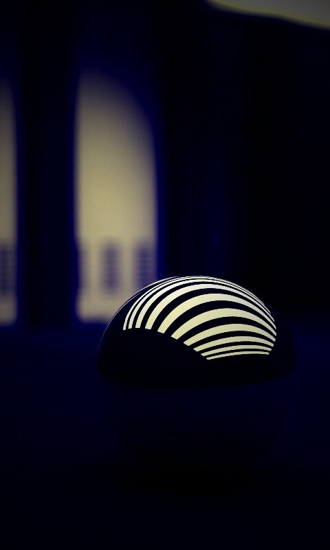 Трехмерный блестящий металлический шарик обои