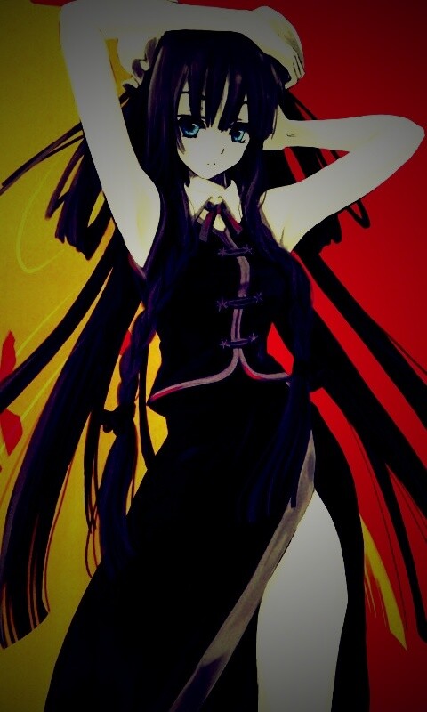 Девушка в чёрном обои