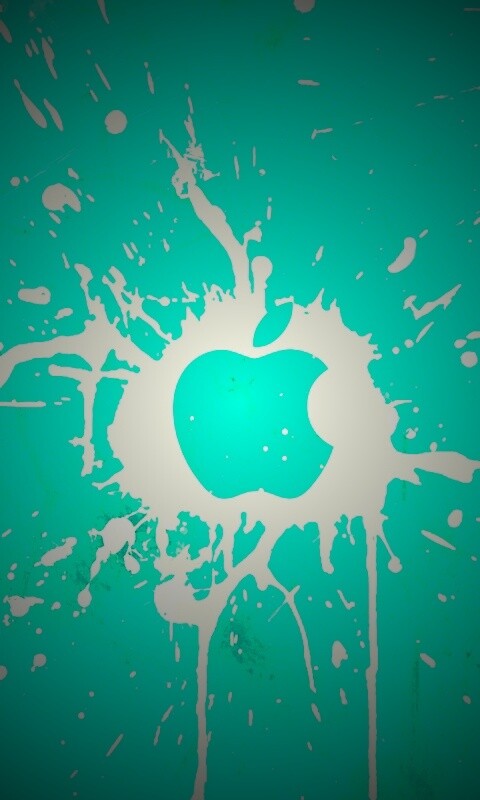 Яблоко в краске обои