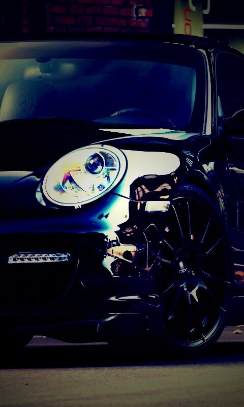 Порш на улице обои