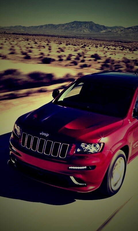 Красный Jeep обои