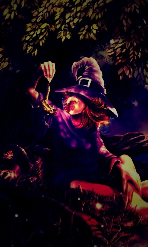 Ведьма варит зелье обои