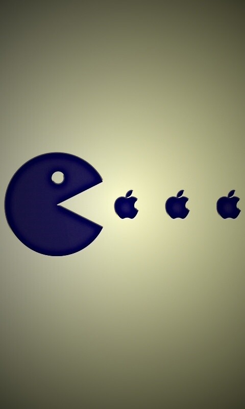 Пэкмен против Apple обои