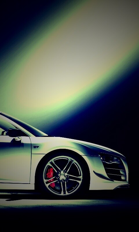 Audi R8 вид сбоку обои