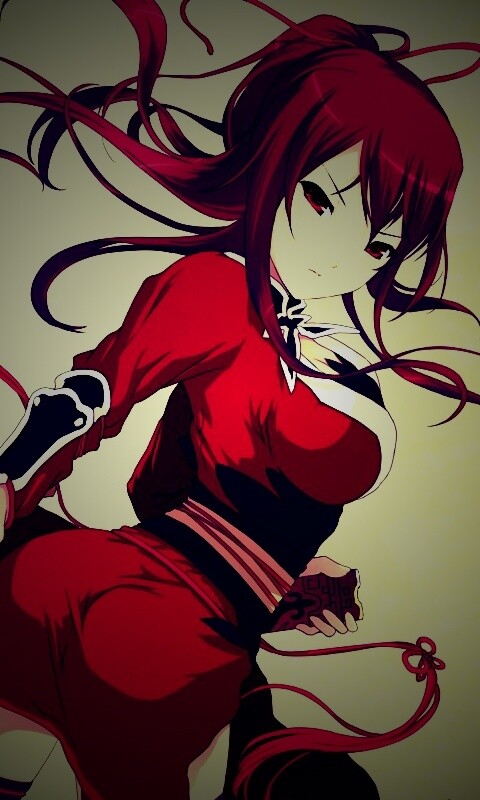 Рыжая девочка с мечем обои