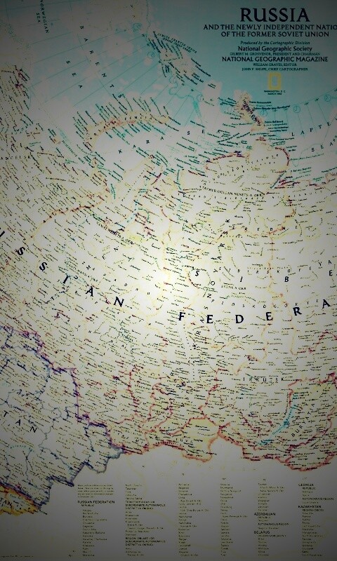 Карта России обои