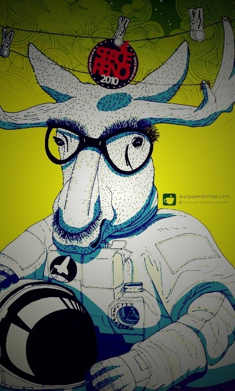 Лось в очках обои