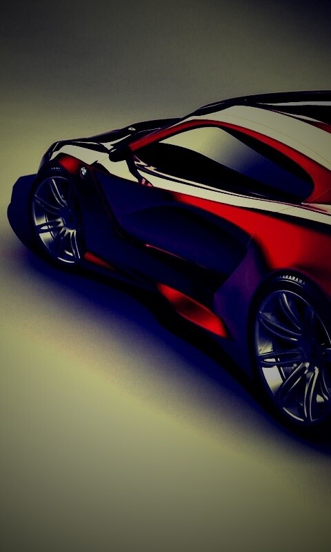 Красный концепт BMW обои