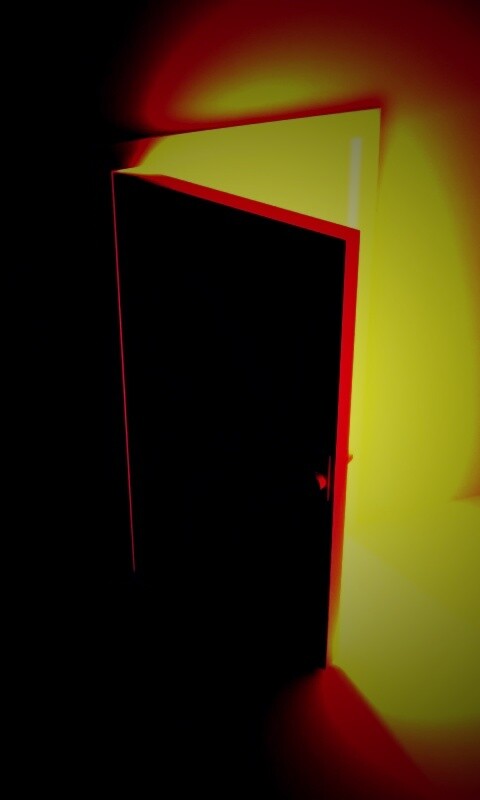 Свет из-за открытой двери обои