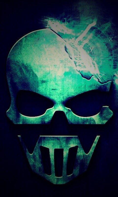 Контур стального черепа обои