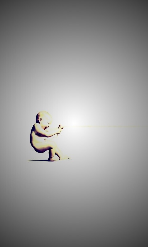 Младенец перетягивает пуповину обои