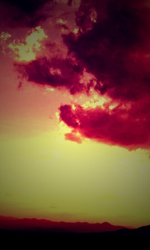 Горный закат обои