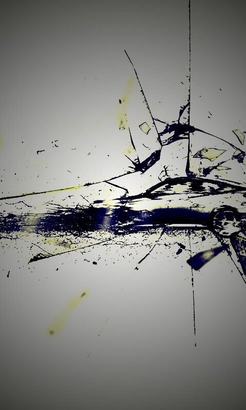 Летящие осколки обои