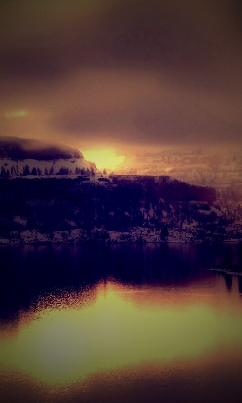 Озеро зимой обои