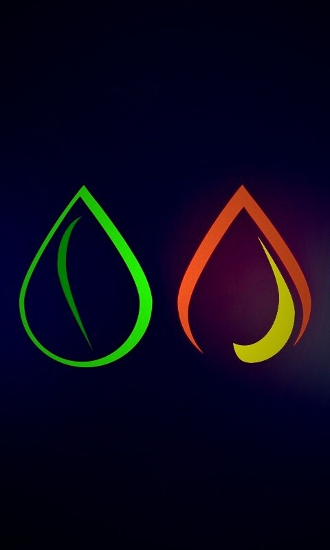 Четыре стихии в каплях обои