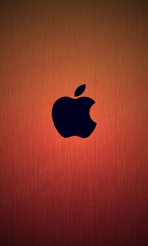 Apple на деревянном покрытие обои