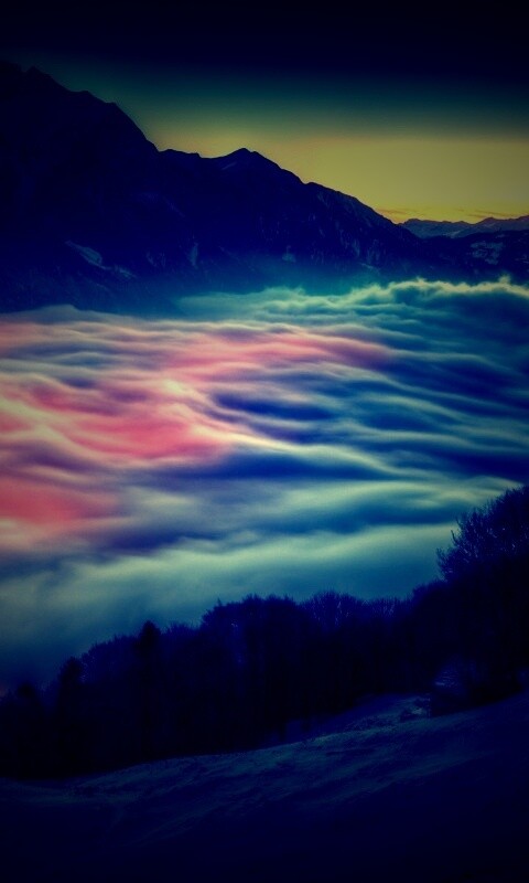 Туман в долине обои