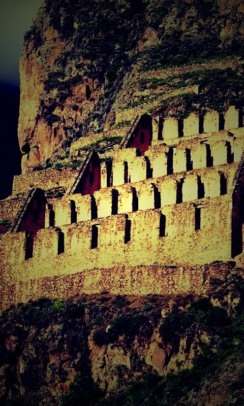 Руины в скалах Перу обои