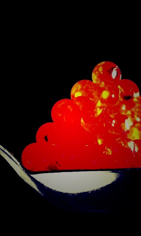 Ложка красной икры обои