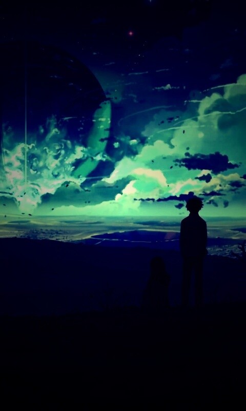 Кадр из творения Макото Синкая обои