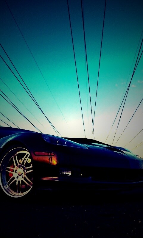 Чёрное авто обои