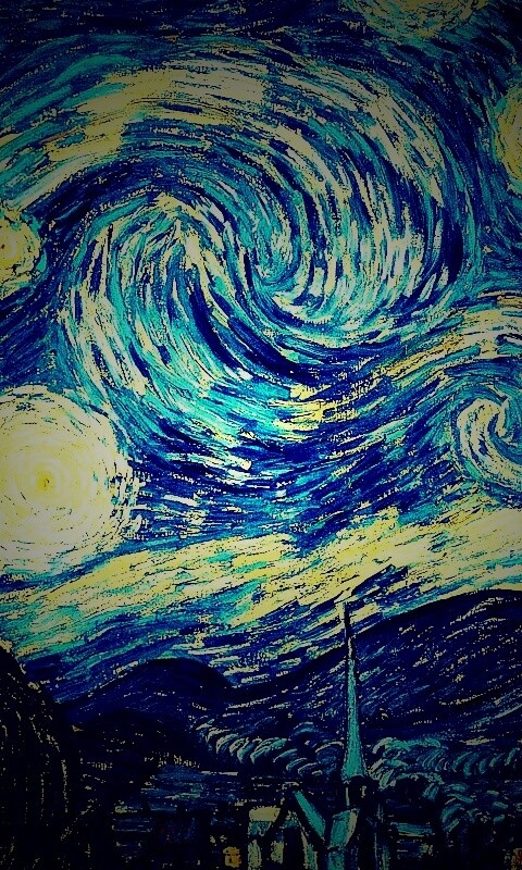 Рисунок города маслом обои