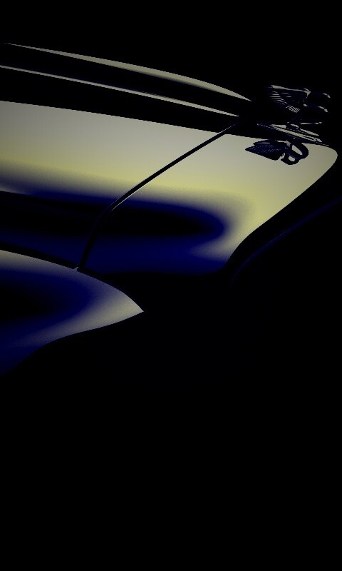 Капот чёрного авто обои