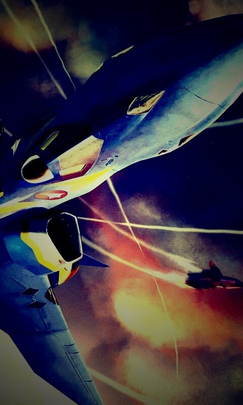 Фантастический самолёт делает бочку обои