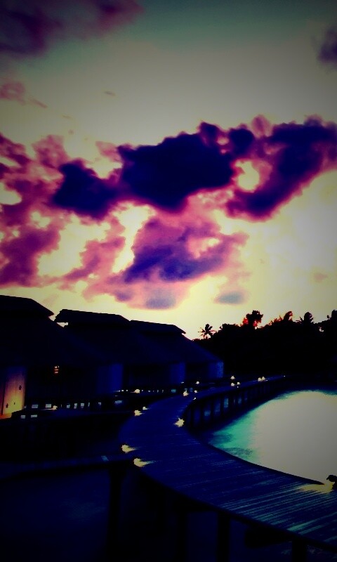 Бунгало на воде обои